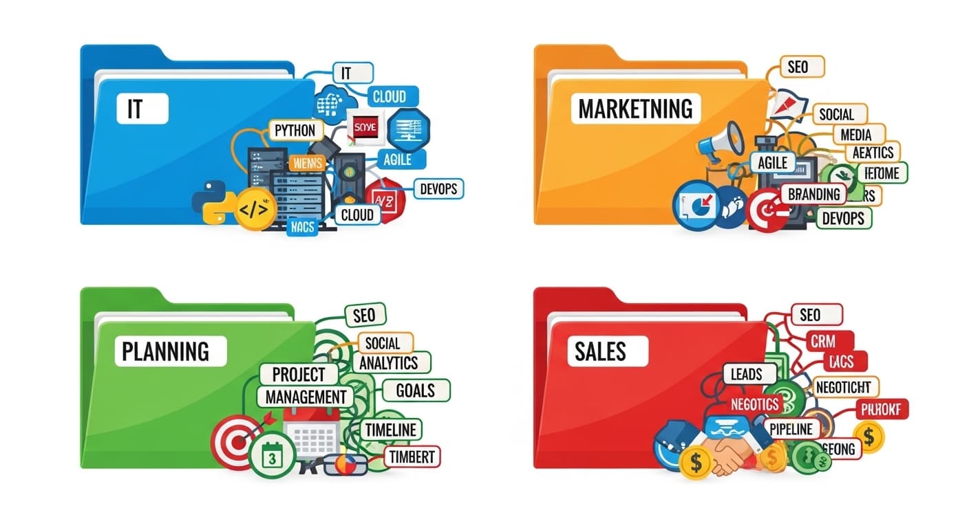 직무별 이력서 핵심 키워드 모음 (IT/마케팅/기획/영업)